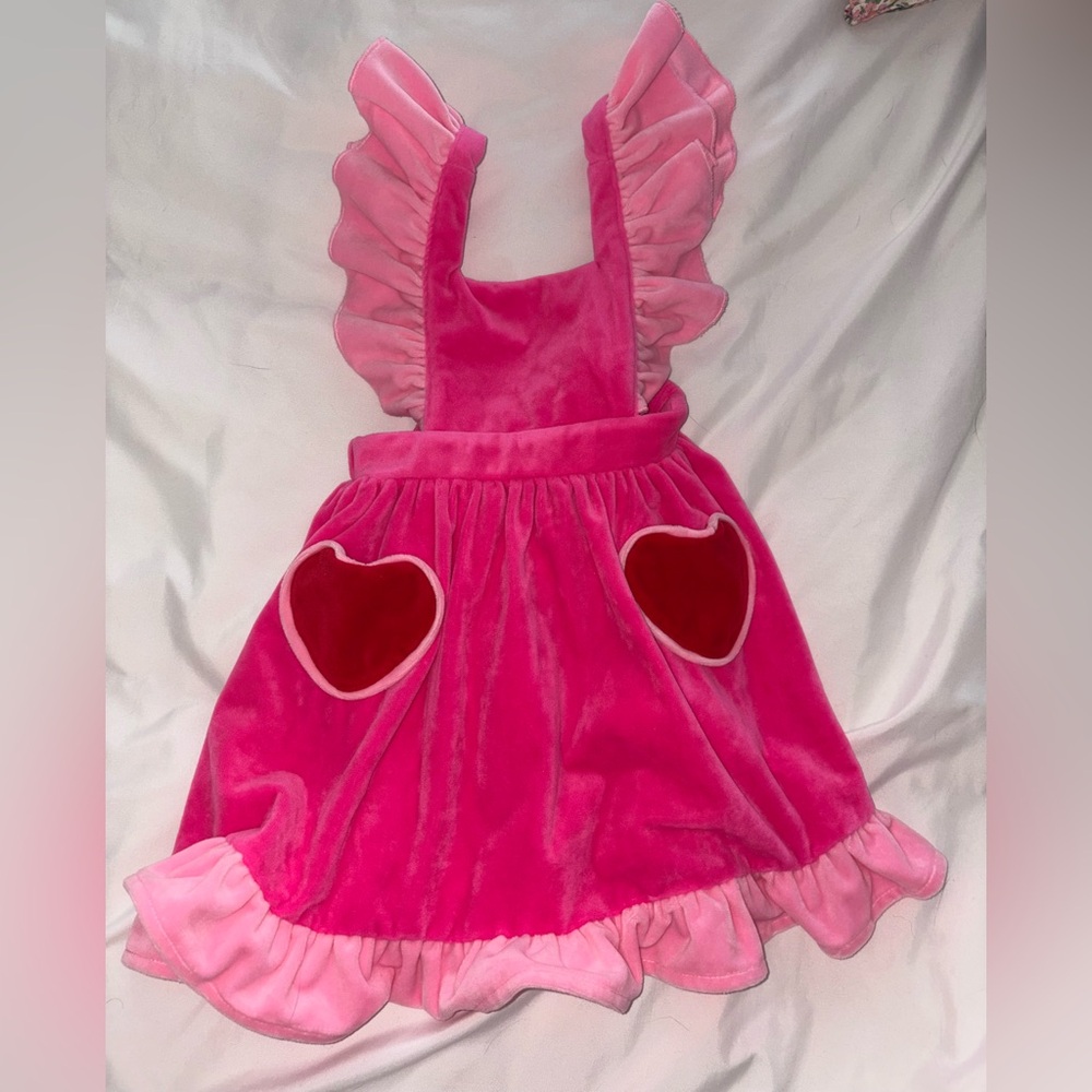 Smocked Sweets Pink Heart Dress